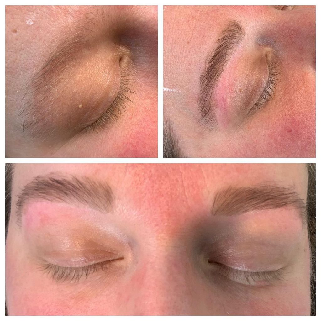 Bella Derma Laser and Med Spa brow shaping and tint